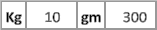 Kg 10 gm 300